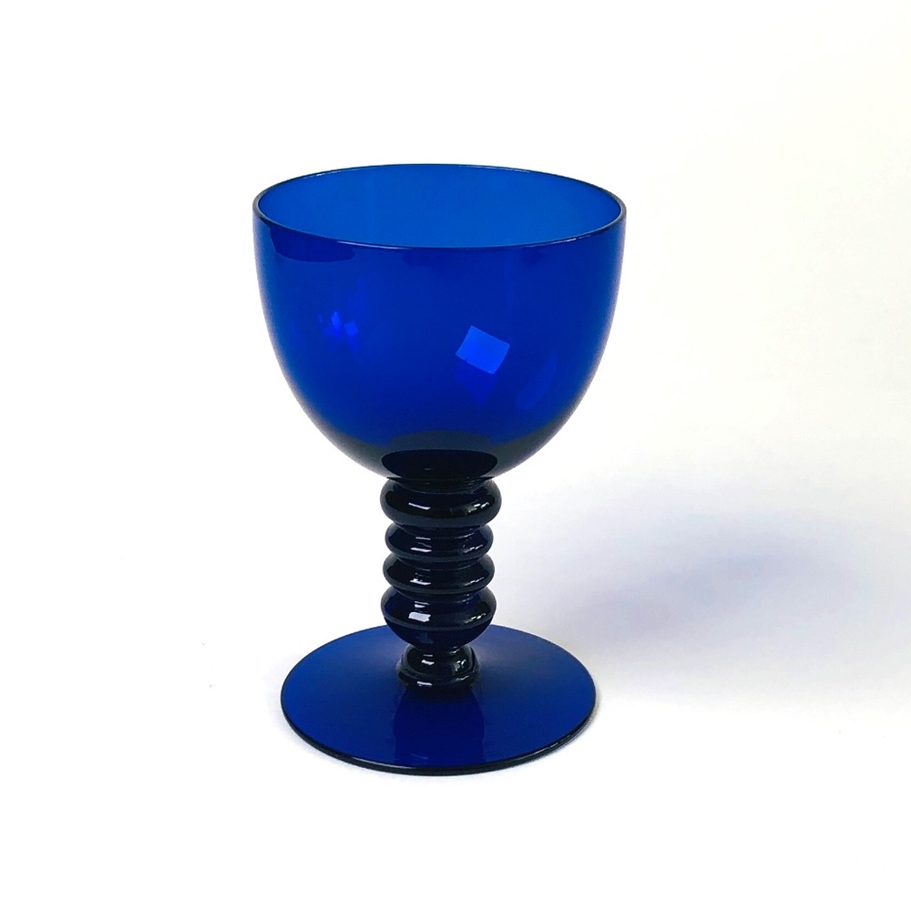Small Cobalt Blue Glass Goblet